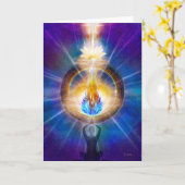 V061 het Portaal 2016 van de Vlam van Azul Kaart (Gele Bloem)