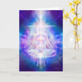 V069 Meditator Flame Kaart (Gele Bloem)