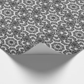 v1. Black White Geometric Web Star-cadeaupapier Cadeaupapier (Hoek)