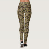 V1 Goud Zwart Geometrisch Patroon Leggings ★ Psyde (Achterkant)
