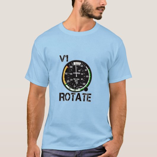 V1 Roteren - Vliegtuig liefhebbers Pilot Talk T-shirt (Voorkant)