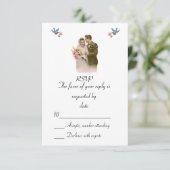 V21 Wedding Invitation RSVP Kaartje (Staand voorkant)