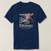 V22 Militaire Osprey-multimissietiltrotor-luchtvaa T-shirt (Design voorkant)