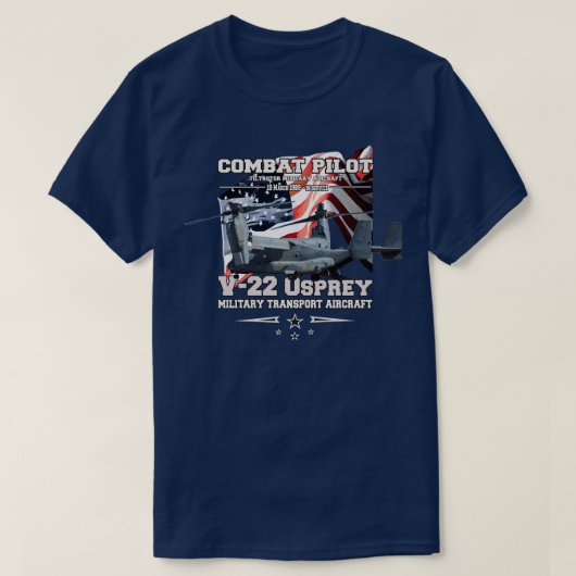 V22 Militaire Osprey-multimissietiltrotor-luchtvaa T-shirt (Design voorkant)