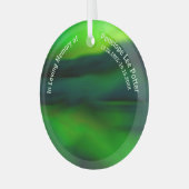 V2 Green Northern Lights Memorial Suncatcher Glas Ornament (Voorkant links)