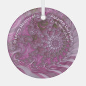 V2 Lavender Nautilus Fractal Memorial Suncatcher Glas Ornament (Voorkant)