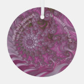 V2 Lavender Nautilus Fractal Memorial Suncatcher Glas Ornament (Achterkant)