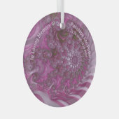 V2 Lavender Nautilus Fractal Memorial Suncatcher Glas Ornament (Voorkant Rechts)