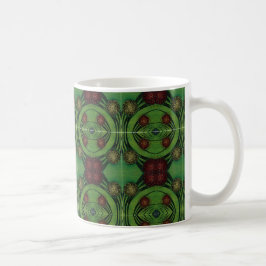 V2 Retro jaren 1970 groen en bruin ontwerp mok