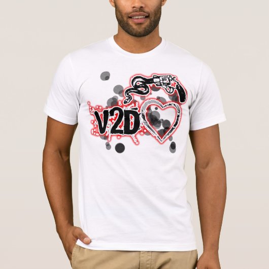 v2dhart t-shirt (Voorkant)