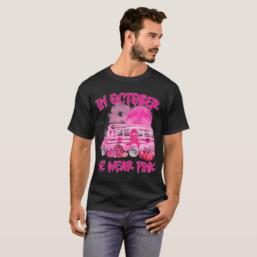V2DJ School Bus Driver Leopard Borstkanker T-shirt (Voorkant volledig)
