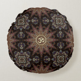 V3- Bohemiaanse geest OM Yoga Round Cushion Rond Kussen