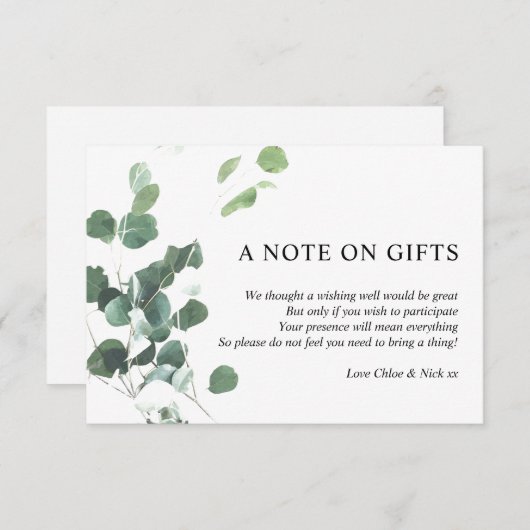 V4 Aquarel verlaat ChloeNick Gifts Informatiekaartje (Voorkant / Achterkant)