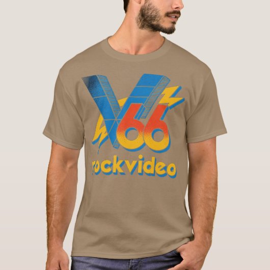 V66 Retro Boston Rock Video T-shirt (Voorkant)