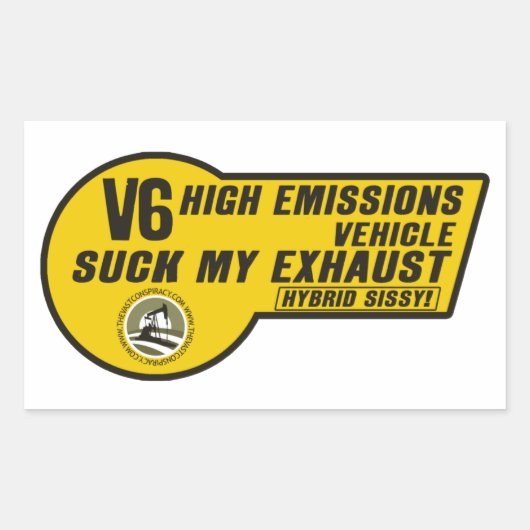 V6 SUV Sticker (geel) 4 voorgevulde pennen (Voorkant)