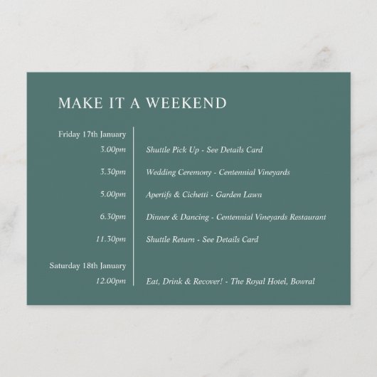 V6 Watercolour bladeren ChloeNick #466D69 evenemen Informatiekaartje (Voorkant)