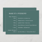 V6 Watercolour bladeren ChloeNick #466D69 evenemen Informatiekaartje (Voorkant / Achterkant)