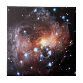 V838 Monocerotis Rood superreus Ster Hubble-foto Tegeltje