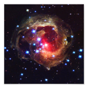 V838 Monocerotis Star (Hubble Telescope) Foto Afdruk