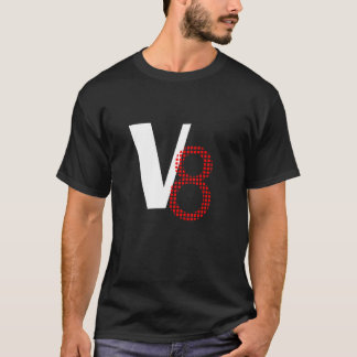 V8 acht cilindermotor t-shirt