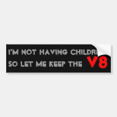 V8 BUMPERSTICKER (Voorkant)