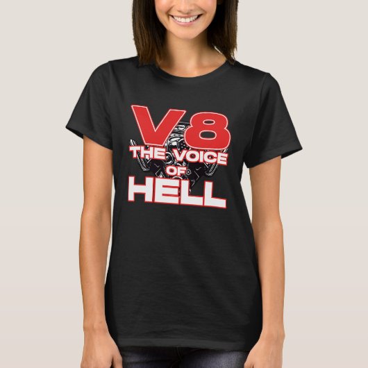 V8 Car Tuning Cylinder Workshop The Voice of Light T-shirt (Voorkant)