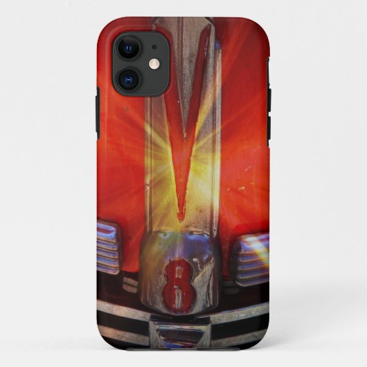 V8 Chrome Emblem op Hotrod Case-Mate iPhone Case (Achterkant)