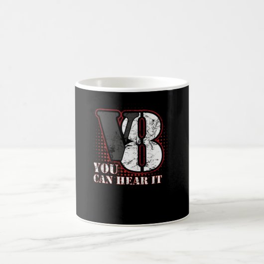 V8 Engine Shirt Auto Displacement You Can Hear It Koffiemok (Center)