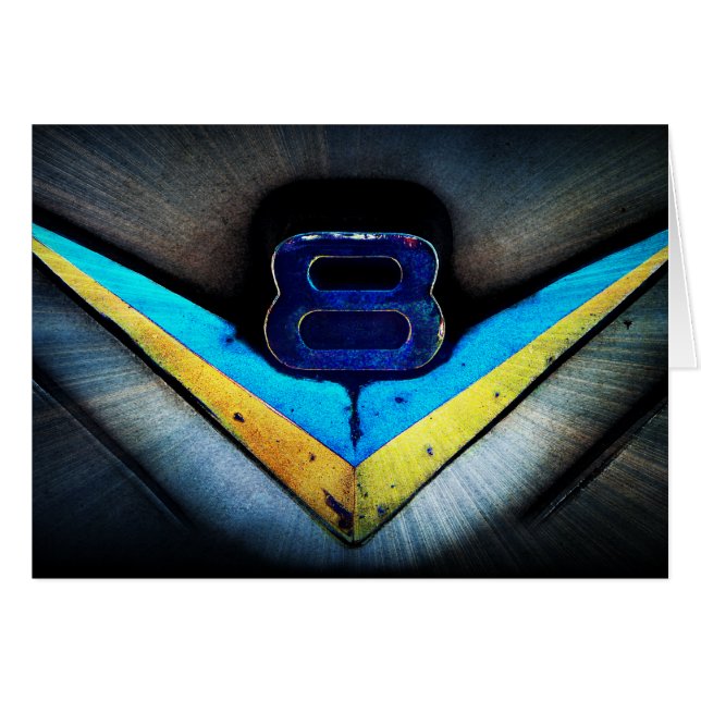 V8 Hotrod Hood Emblem (Voorkant Horizontaal)