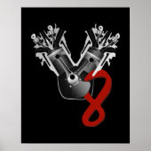 V8-motor Poster (Voorkant)
