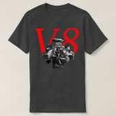 V8 Motor Spier Groot Blok T-shirt (Design voorkant)