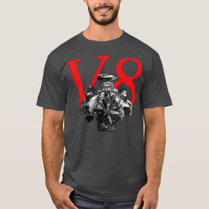V8 Motor Spier Groot Blok T-shirt