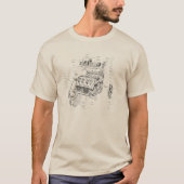 V8-motor T-shirt (Voorkant)