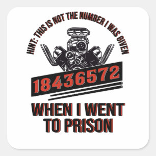 V8 Motor Ventilator autozuiger 8 cilindrisch Vierkante Sticker