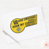 V8 SUV Sticker (geel) 4 stuks verpakking (Envelop)