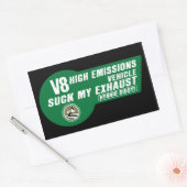 V8 SUV Sticker (Groen op Zwart) 4-pack (Envelop)