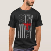 V-22 Osprey Helikopter Amerikaanse Vlag Runway V22 T-shirt (Voorkant)