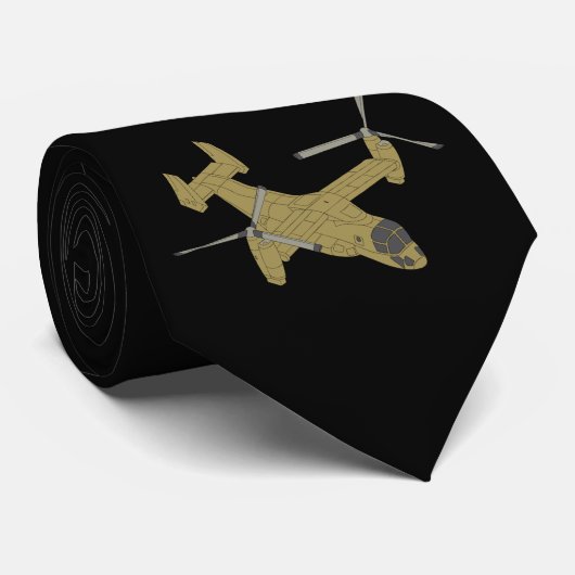 V-22 Osprey Plane Vliegtuig Art Design Stropdas (Opgerold)