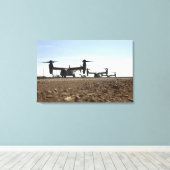 V-22 Osprey tiltrotor vliegtuig Canvas Afdruk (Insitu (Houten vloer))