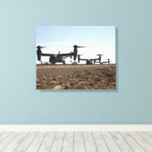 V-22 Osprey tiltrotor vliegtuig Canvas Afdruk (Insitu (Houten vloer))