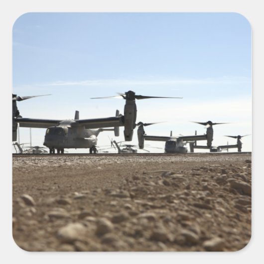 V-22 Osprey tiltrotor vliegtuig Vierkante Sticker (Voorkant)