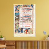 V.25-3 Fol.12v De maand december Canvas Afdruk (Insitu (Woonkamer))