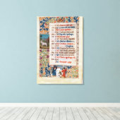 V.25-3 Fol.12v De maand december Canvas Afdruk (Insitu (Houten vloer))