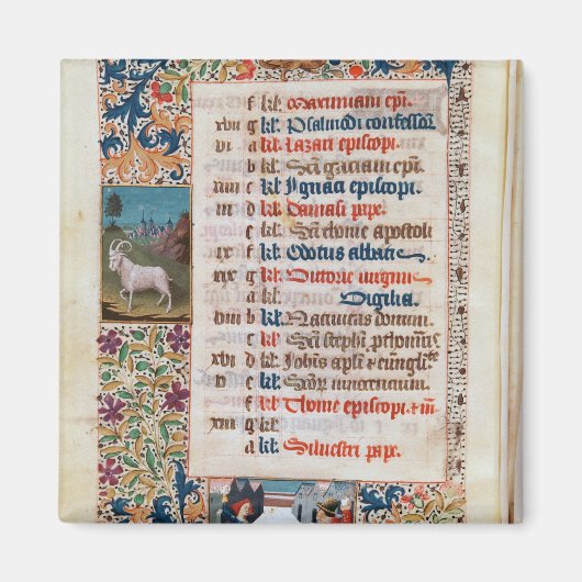 V.25-3 Fol.12v De maand december Magneet (Voorkant)