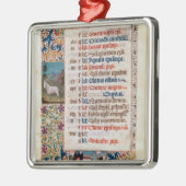 V.25-3 Fol.12v De maand december Metalen Ornament (Links)