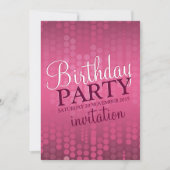 v.2 Roze Bokeh Sparkle Birthday Uitnodiging (Voorkant)