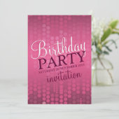 v.2 Roze Bokeh Sparkle Birthday Uitnodiging (Staand voorkant)