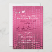 v.2 Roze Bokeh Sparkle Birthday Uitnodiging (Achterkant)