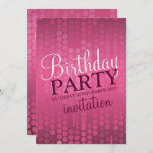 v.2 Roze Bokeh Sparkle Birthday Uitnodiging (Voorkant / Achterkant)