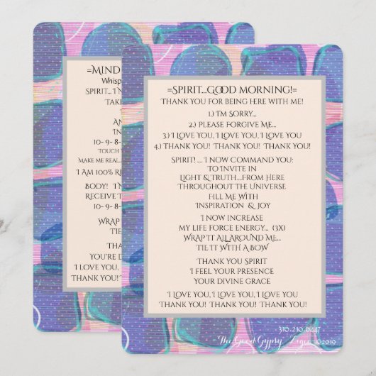 V.3 GOEDE MORNINGSPIRIT EN MIJN DROP AAN HEART+Joy Bedankkaart (Voorkant / Achterkant)